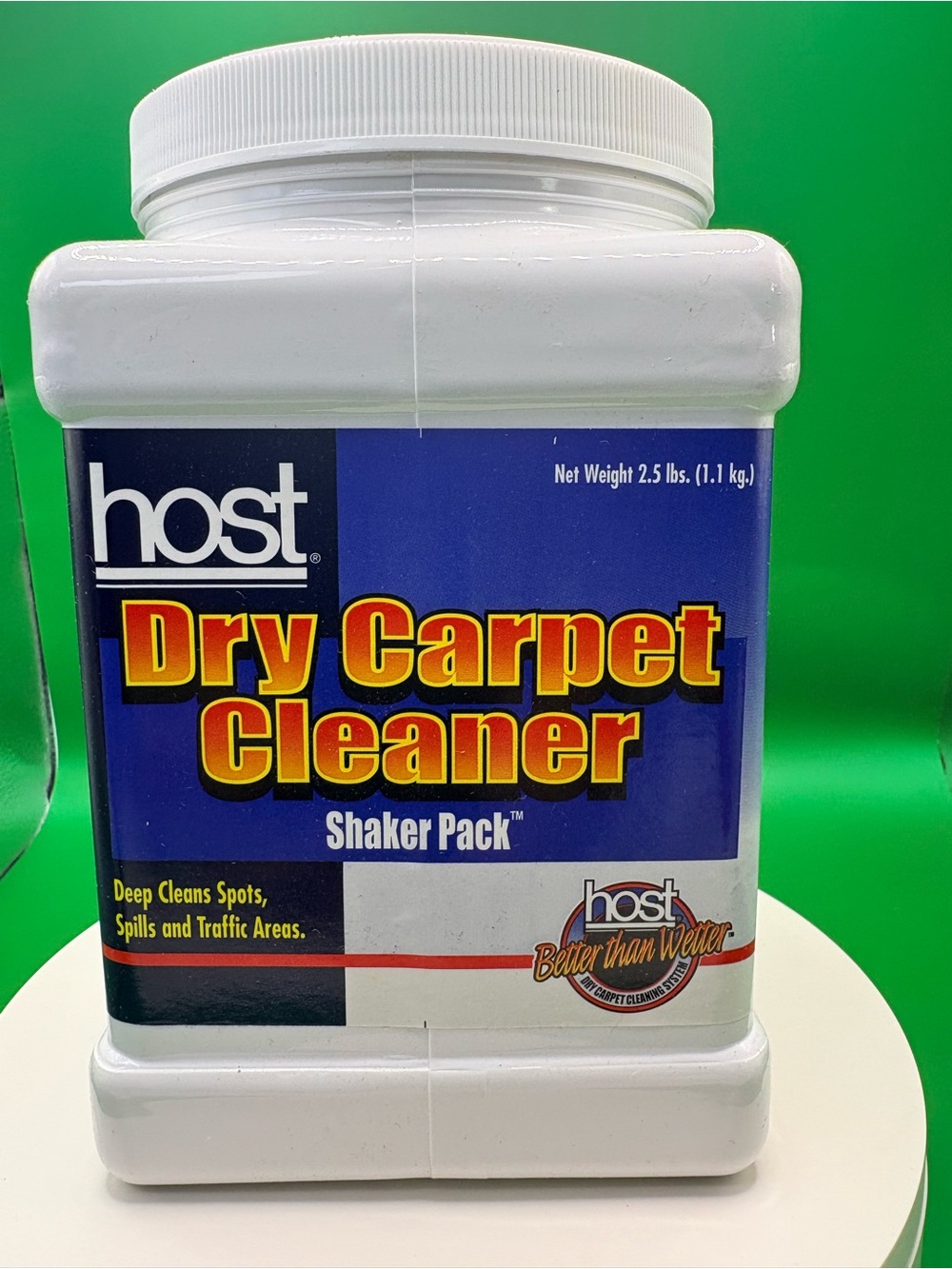 Host Dry Carpet Cleaner Shaker Pack with Blue & Yellow Label